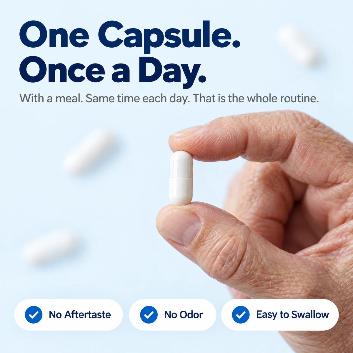 One Novelys capsule a day, with a meal